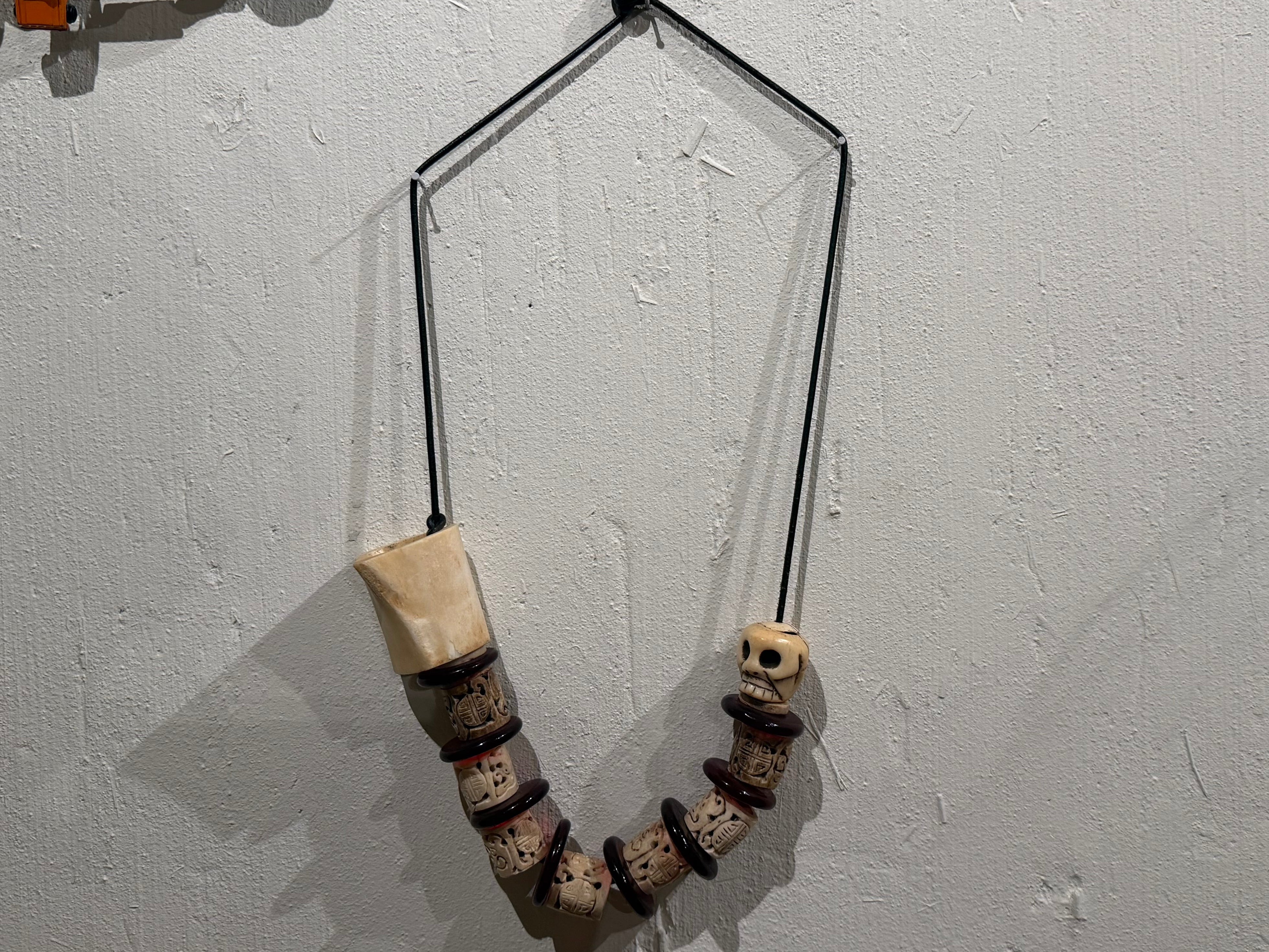 Marrow Bone Chinese Carved & Incised And Skull Bone Beads