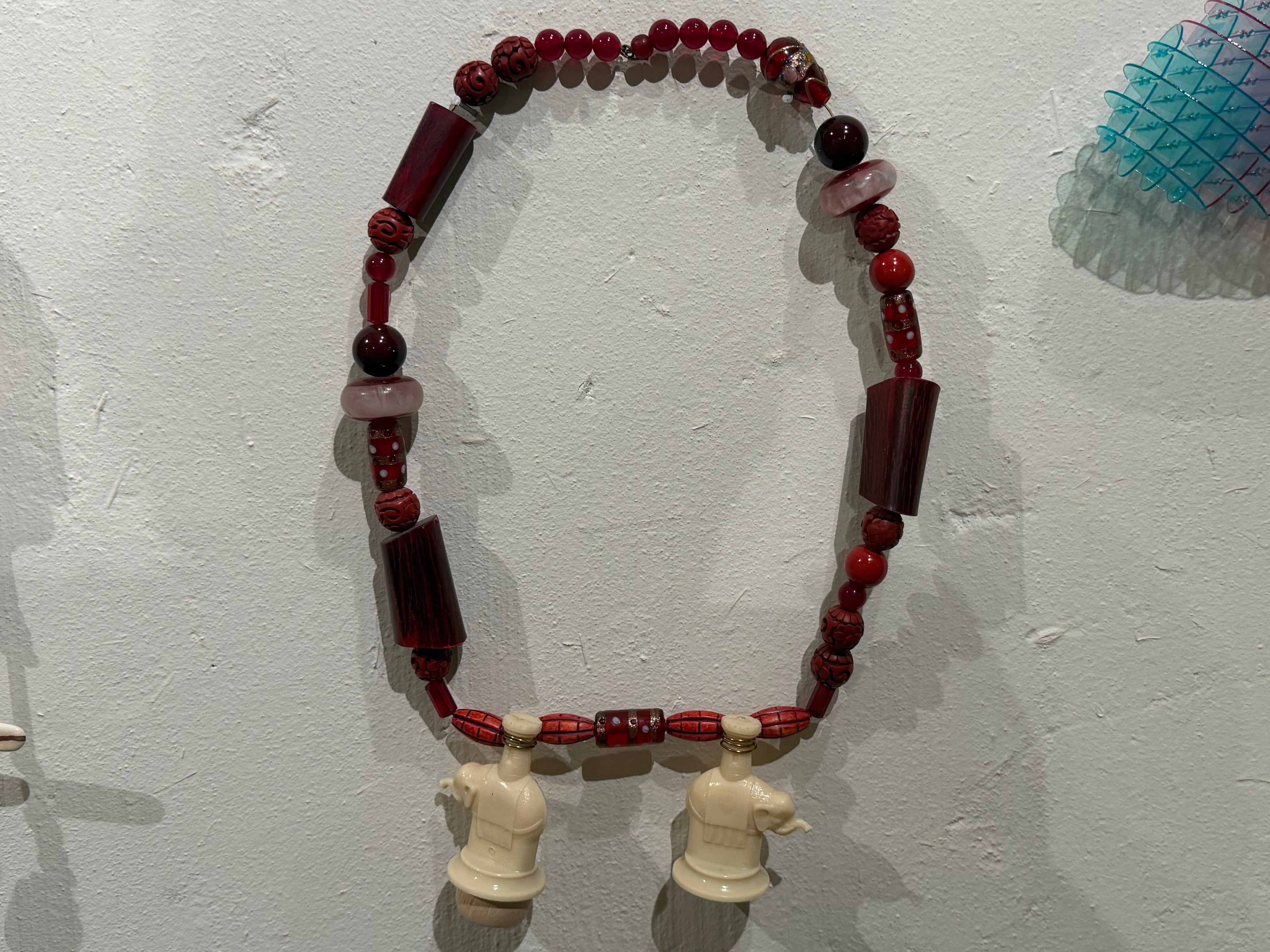 Carnelian Venetian Glass Resin And Wood Beads