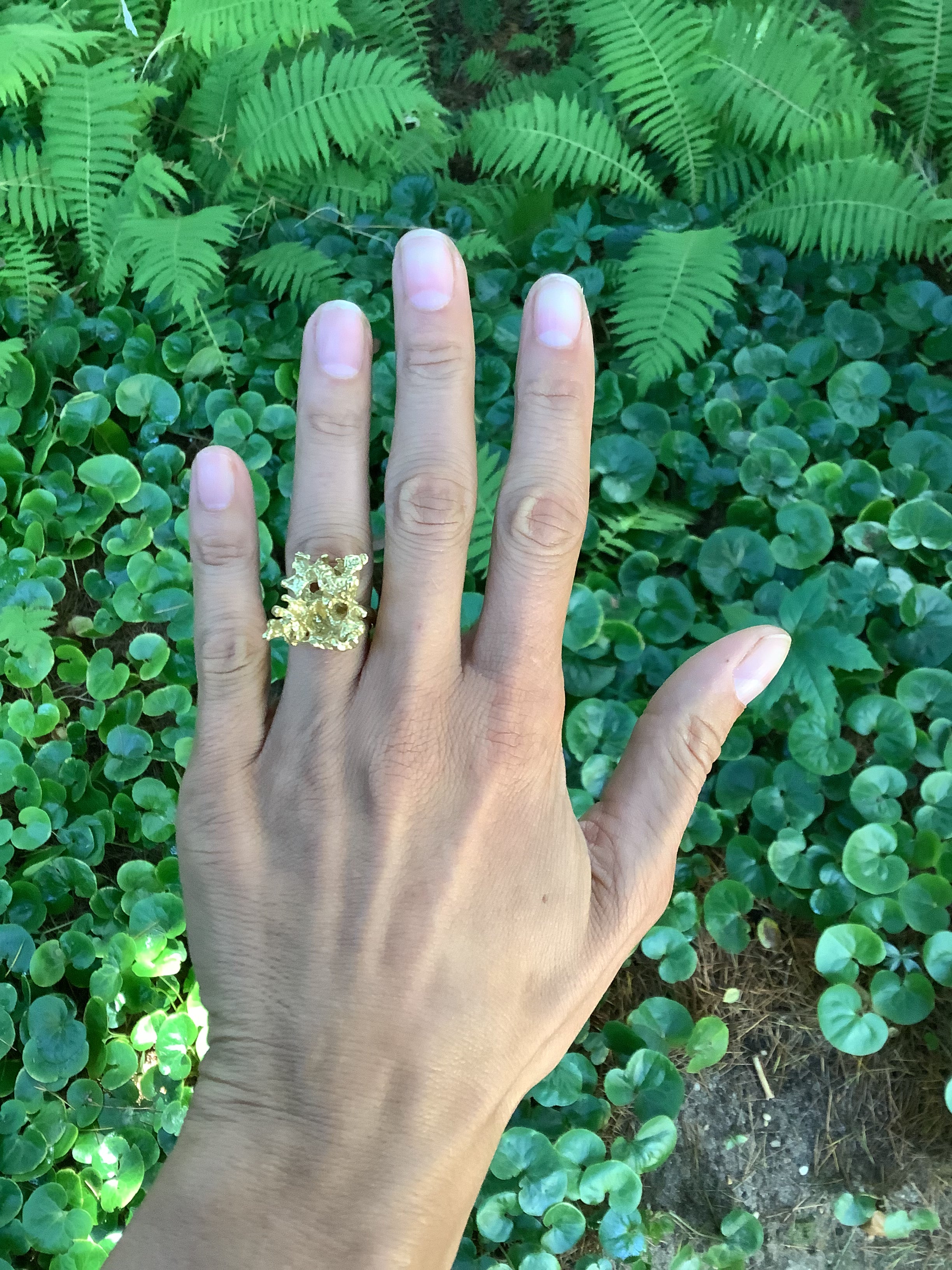 Antonella Fabri Corallo Ring Brass