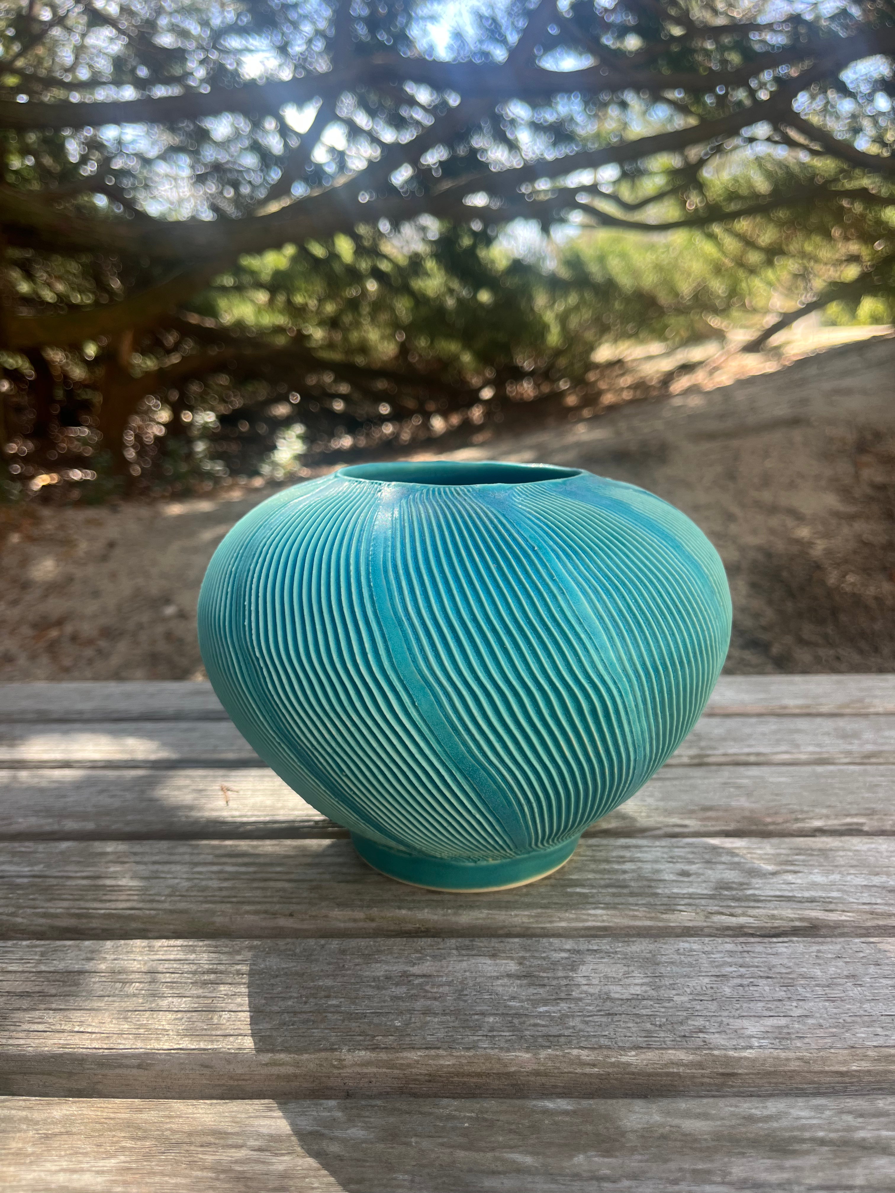 Mary Jaffe Turquoise Vase