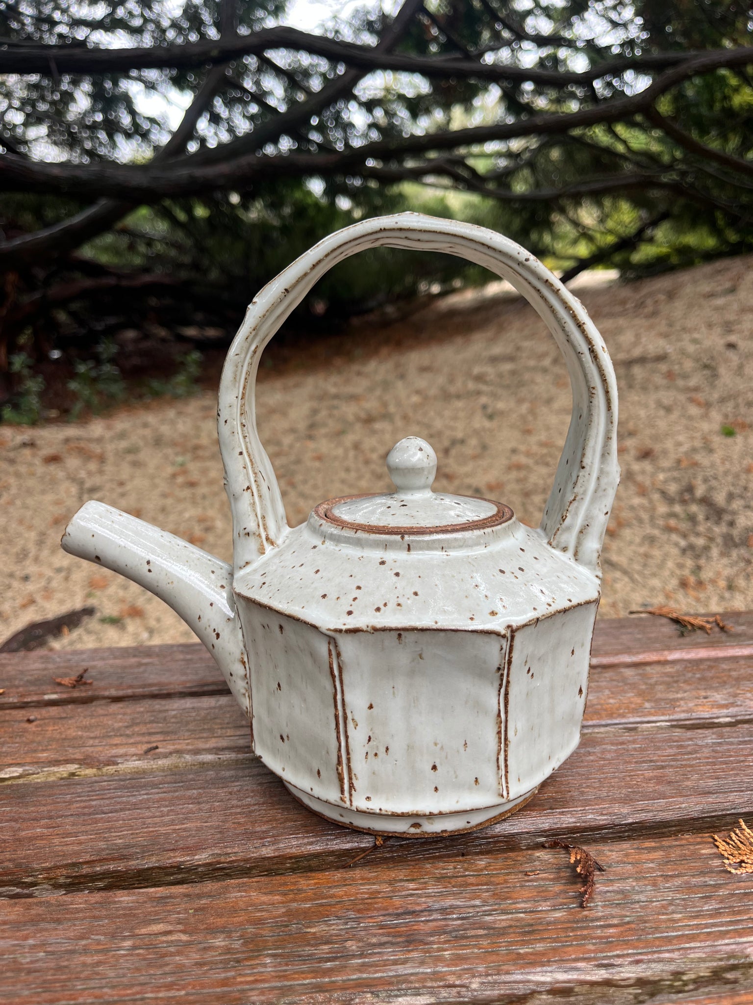 Ann Barzola White Teapot