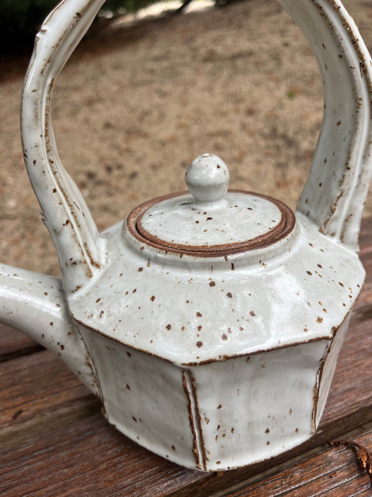 Ann Barzola White Teapot