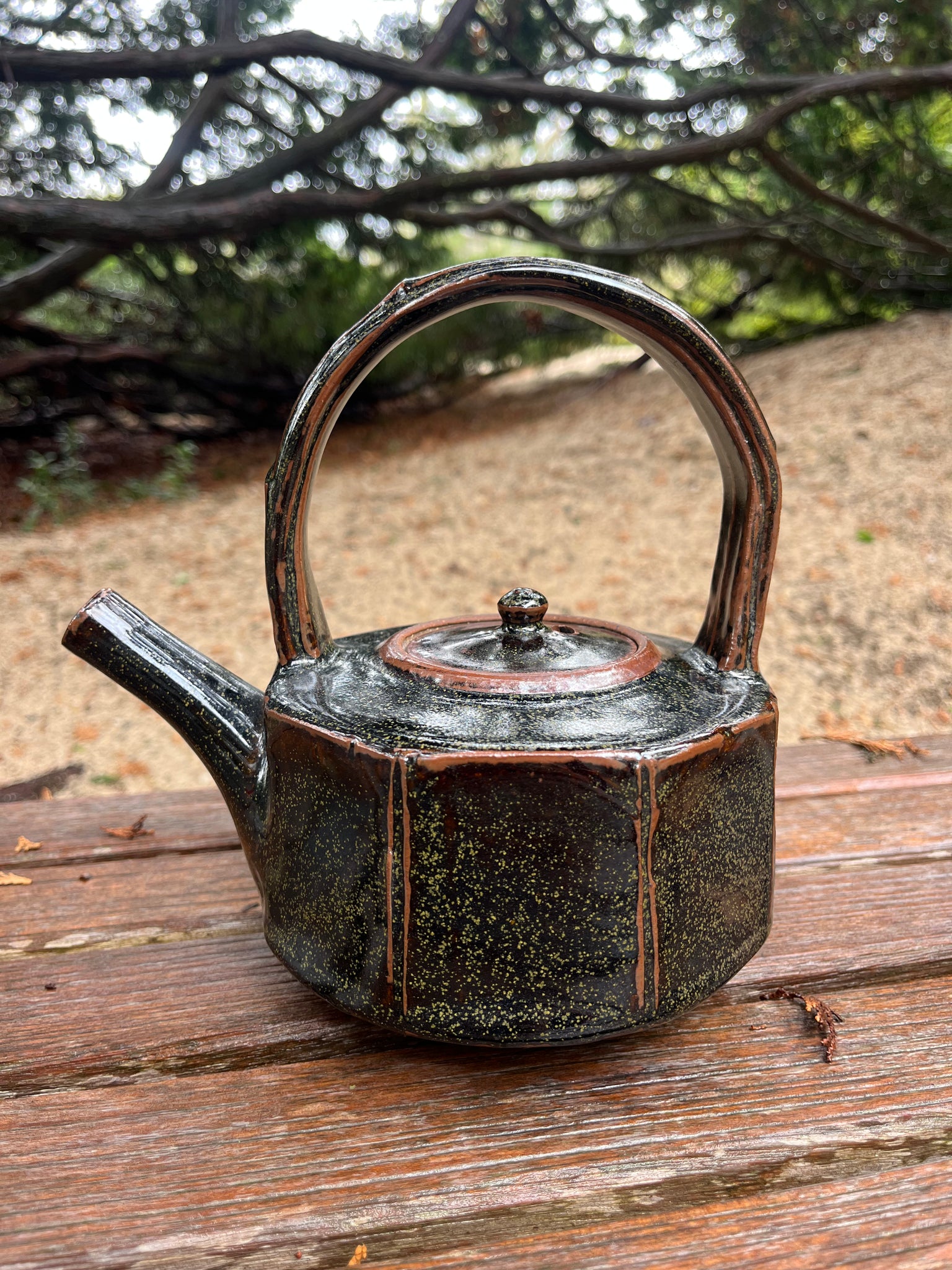 Ann Barzola Black Teapot