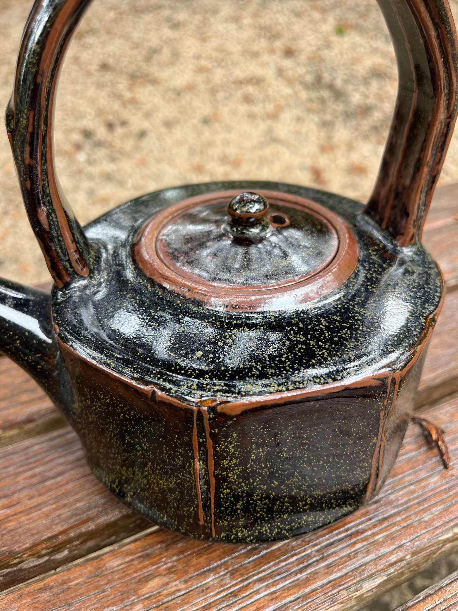Ann Barzola Black Teapot