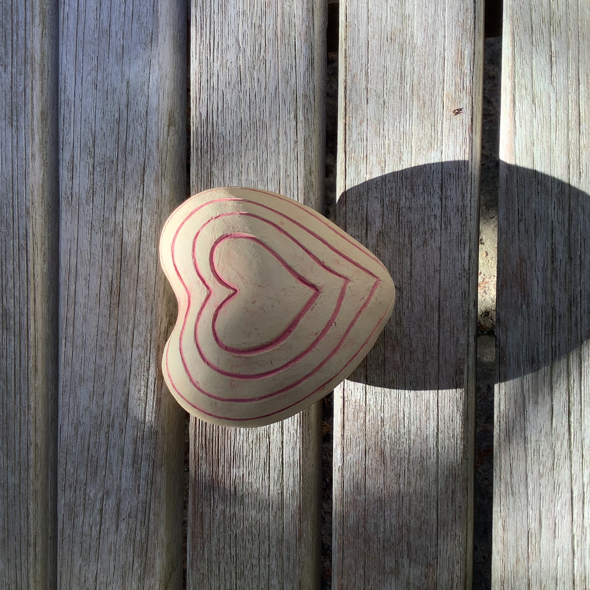 Handmade Ceramic Heart Rattle