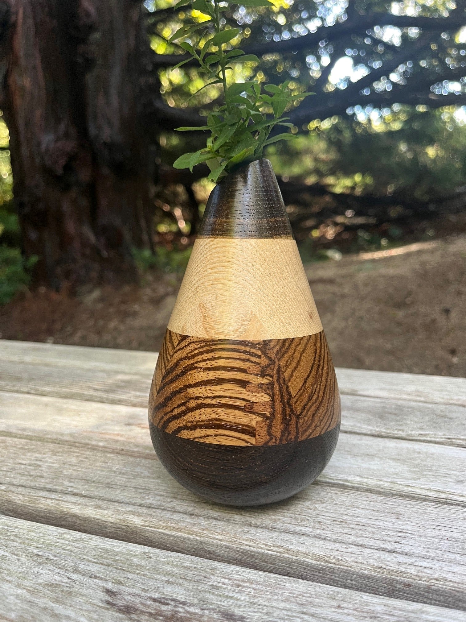 Hand Made Wooden Vase